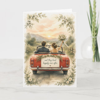 Cartão de Casamento e Aniversário Felizes para Sem