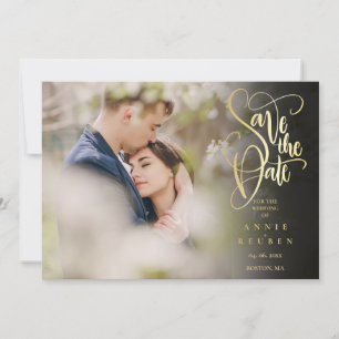 Cartão de Casamento Elegante Código QR em Script D