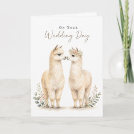 Cartão de Casamento Elegante de Alpaca