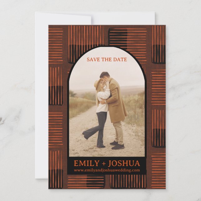 Cartão de casamento Fall Flat Save The Date Outono (Frente)