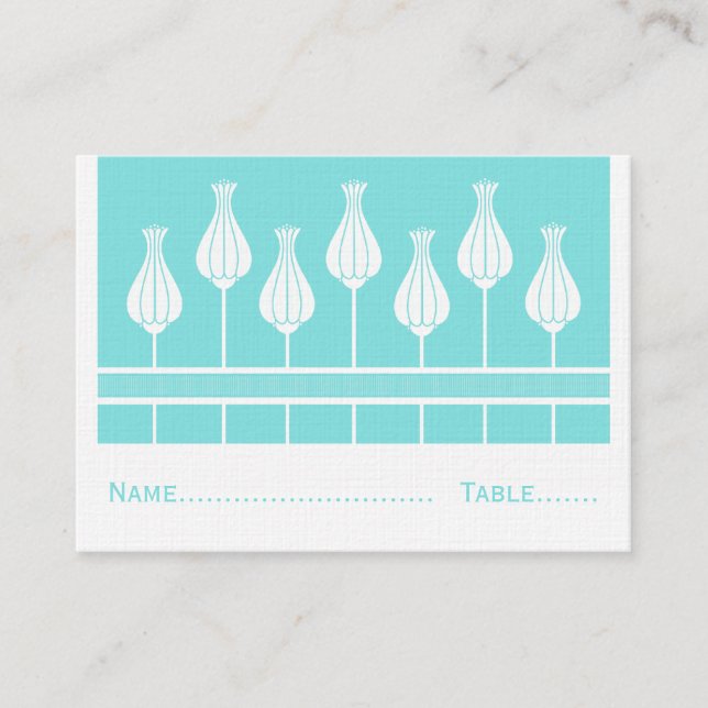 Cartão de Casamento Floral Art Deco (Frente)