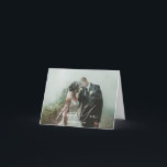 Cartão de Casamento Fotográfico<br><div class="desc">Cartões de agradecimentos de casamento com belas letras escritas</div>