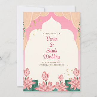 Cartão de casamento hindu Convite de casamento ind
