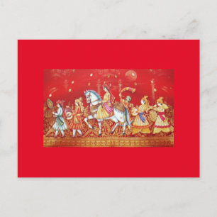 cartão de casamento índio