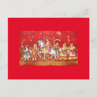 cartão de casamento índio