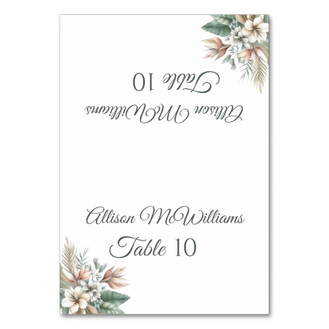 Cartão de Casamento-Legança Tropical-Vegetariana- (Frente)