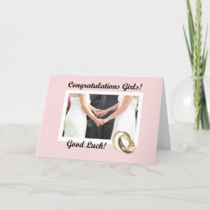 Cartão de casamento lésbica