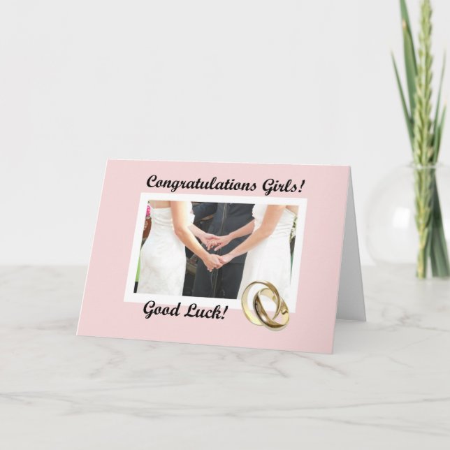 Cartão de casamento lésbica (Frente)