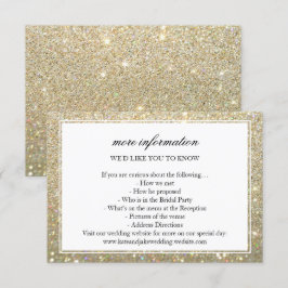 Cartão de Casamento Mais Informações - Dourado Gli