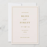 Cartão de casamento minimalista de salva data BLIS