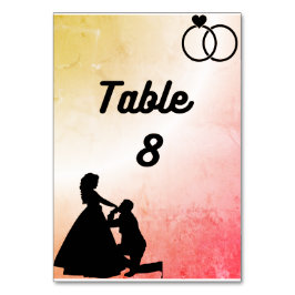 Cartão de Casamento Número da Tabela