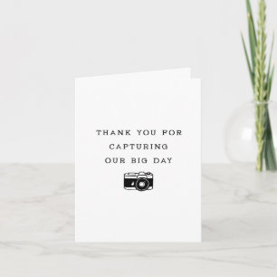 Cartão de Casamento Obrigado por Capturar o Nosso