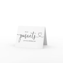 Cartão de casamento para meus pais no nosso dia de