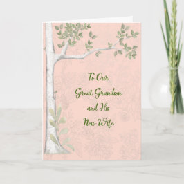 Cartão de Casamento para o neto Excelente e a nova