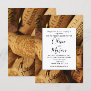 Cartão de Casamento para Vineyard Rustic e Vineya