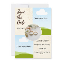 cartão de casamento personalizado campos de lavand