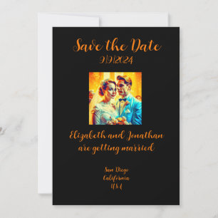 Cartão de casamento personalizado de data para sal