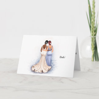 Cartão de Casamento Personalizado entre Bridesmaid