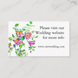 Cartão de casamento rosa-vivo