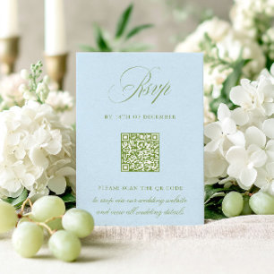 Cartão de Casamento RSVP de Código QR RSVP de Códi