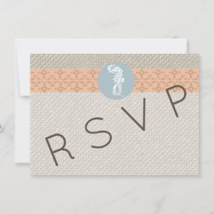 Cartão de Casamento RSVP de Modelo Personalizado