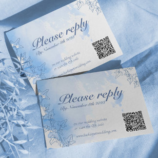 Cartão de Casamento RSVP de Neve de inverno gelado