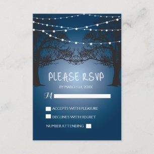 Cartão de casamento RSVP moderno de cordas