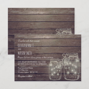 Cartão de casamento rústico elegante do Sangria 