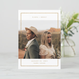 Cartão de Casamento Salvar a Data com Foto em Mold
