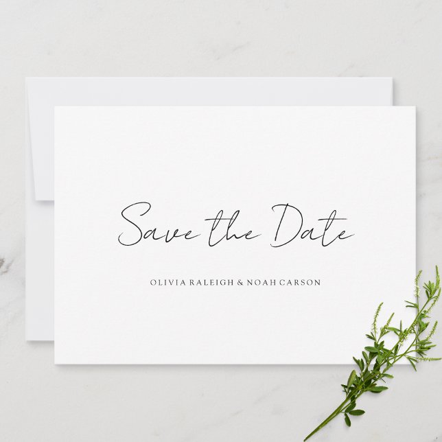 Cartão de casamento Save the Date em branco com fo (Criador carregado)