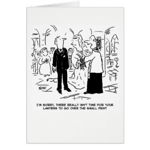 Cartão de casamento. Sem tempo para passar pelo pe