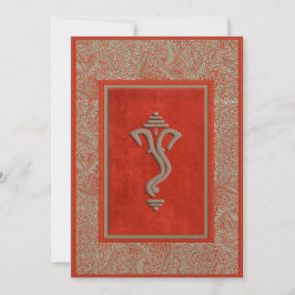 Cartão de casamento tradicional indiano de Ganesha