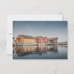 Cartão de Casas Pintadas Norueguês