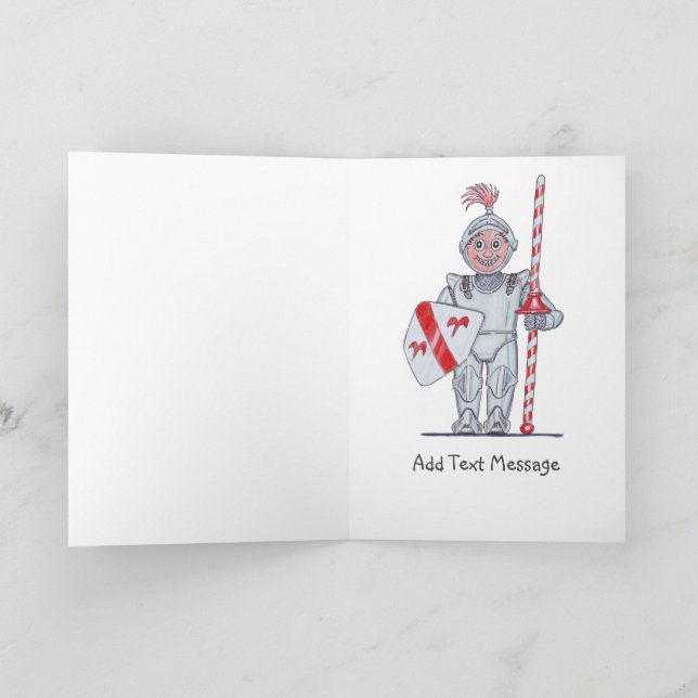 Cartão de Cavaleiro em armadura (Interior)