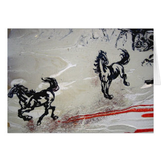 Cartão De "cavalos vôo "