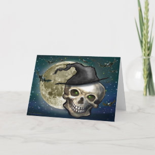 Cartão de Caveira Bruxa