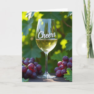 Cartão de Celebração Cheers com Uvas