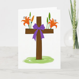 Cartão de Celebração da Cruz Floral