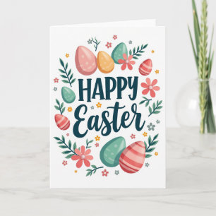 Cartão de Celebração da Páscoa de Primavera Feliz