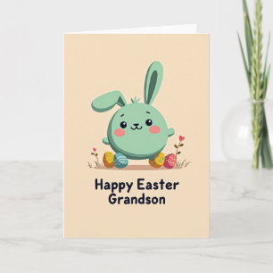 Cartão de Celebração da Primavera do Aqua Bunny