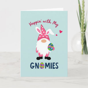Cartão de Celebração da Primavera do Gnome