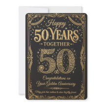 Cartão de Celebração de 50 Anos Felizes