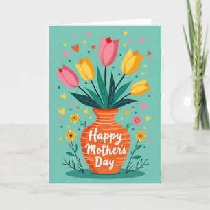 Cartão de Celebração de Alegria Floral