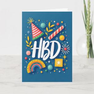Cartão de Celebração de Aniversário Safira
