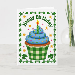 Cartão de Celebração de Bolo de Aniversário