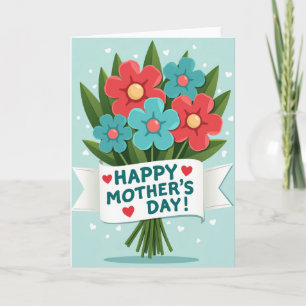Cartão de Celebração de Buquê Floral