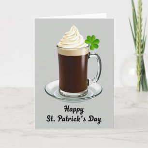 Cartão de Celebração de Café Irlandês