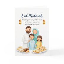 Cartão de Celebração de Família Eid al-Fitr