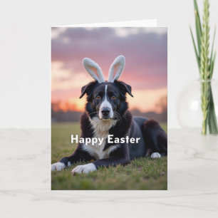 Cartão de Celebração de Primavera de Cachorro Fofo