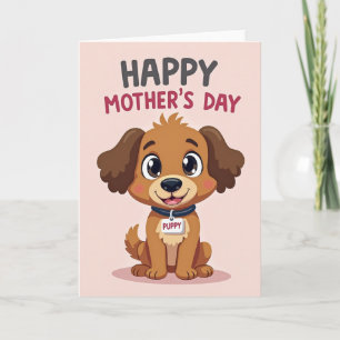 Cartão de Celebração do Cachorrinho Brilhante